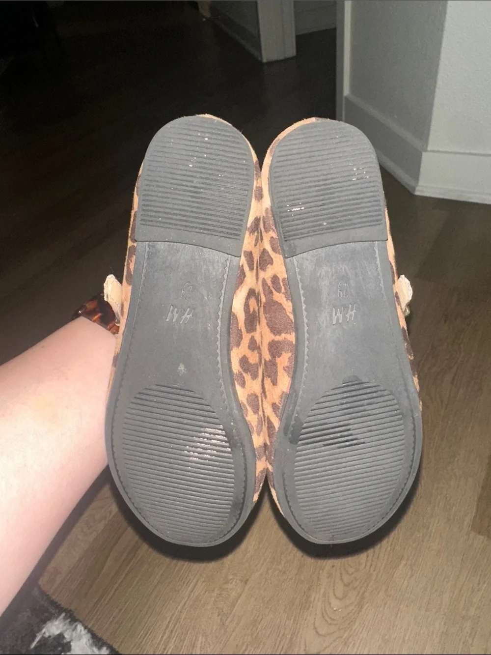 H&M Leopard Print Mary Jane Shoes - Brown & Black